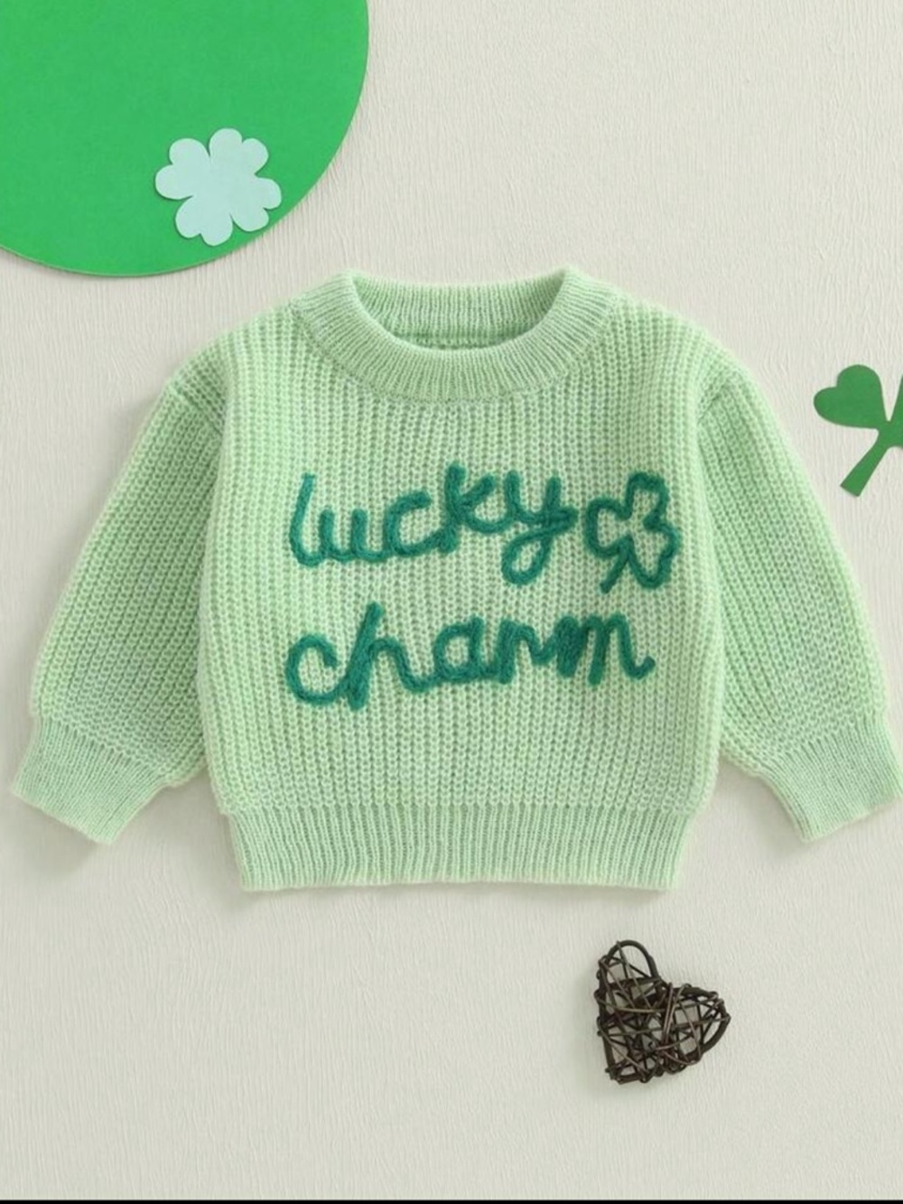 Lucky Charm Knit Sweater 6-9
